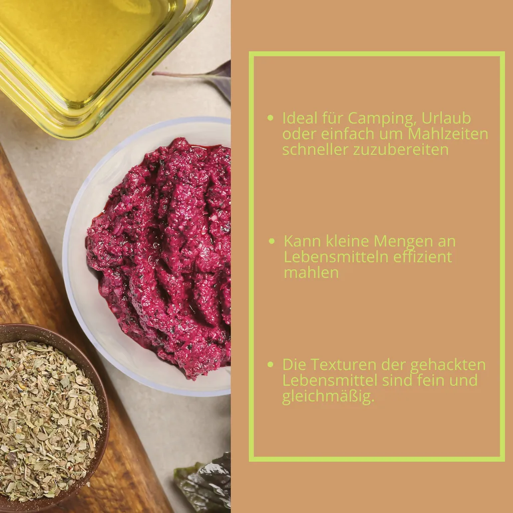 Genius Choptastic Pro Multi-Zerkleinerer 2 Stücke, 30 Watt, 250 Ml Fassungsvermögen, Elektrischer Zerkleinerer Für Obst, Gemüse, Käse, Schokolade, Nüsse Und Babynahrung 4 Genius Choptastic Pro Multi-Zerkleinerer 2 Stücke, 30 Watt, 250 Ml Fassungsvermögen, Elektrischer Zerkleinerer Für Obst, Gemüse, Käse, Schokolade, Nüsse Und Babynahrung – Bild 4