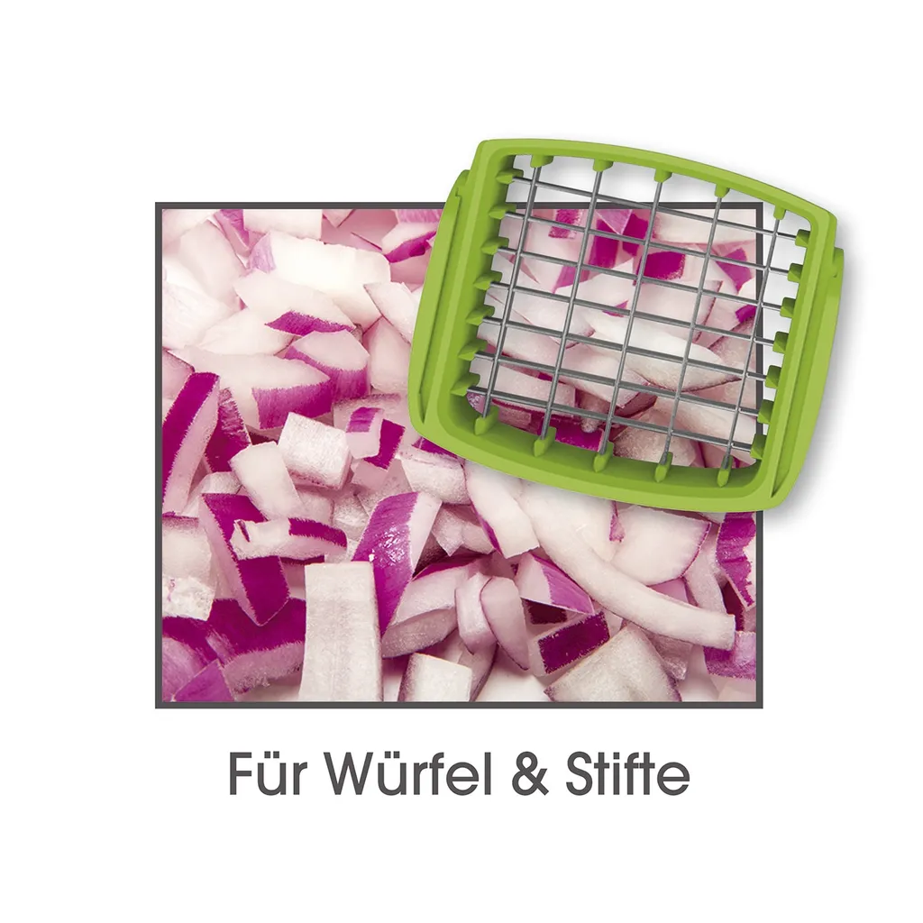 Gemüseschneider Multischneider Küchenreibe 4 Schneideinsätze Allesschneider 5in1 7 Gemüseschneider Multischneider Küchenreibe 4 Schneideinsätze Allesschneider 5in1 – Bild 7