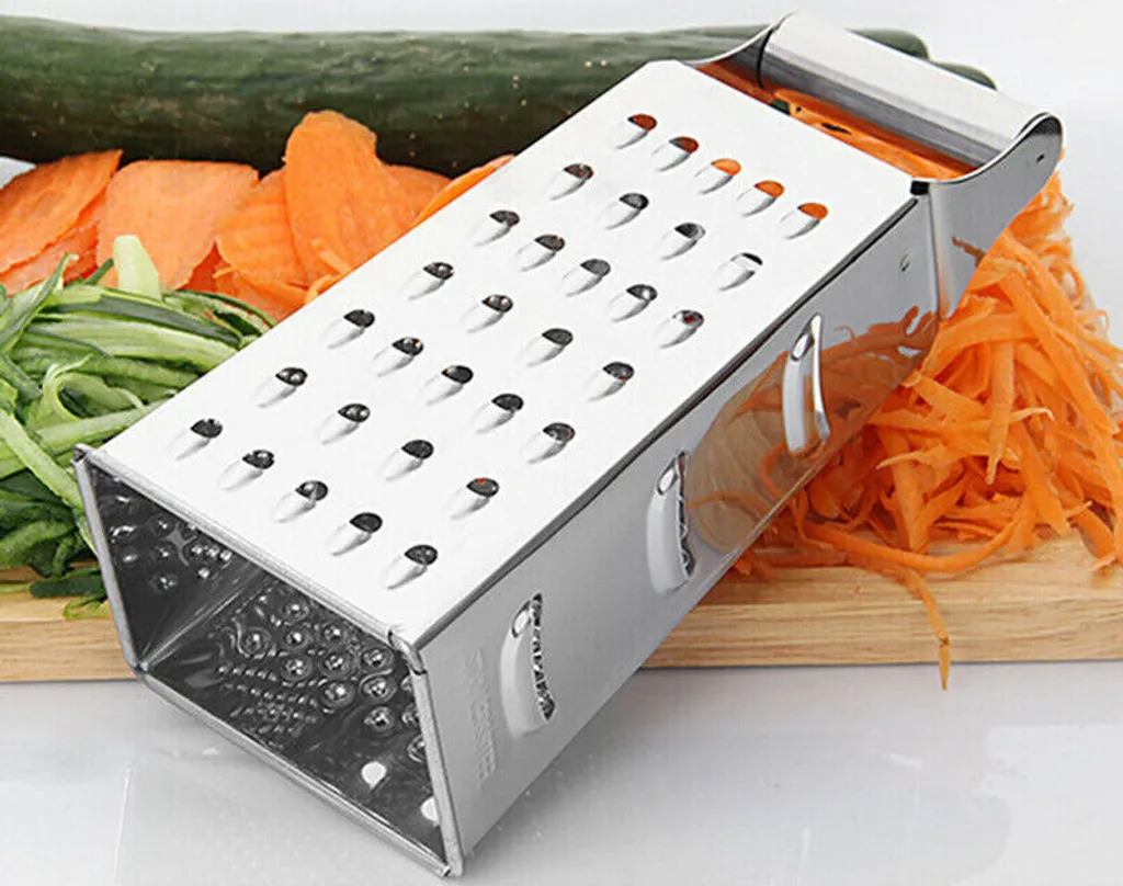 4 Seitige Blades Käse Gemüse Reibe Karotte Gurken Hobel Schneider Edelstahl Gemüseschneider 2 4 Seitige Blades Käse Gemüse Reibe Karotte Gurken Hobel Schneider Edelstahl Gemüseschneider – Bild 2