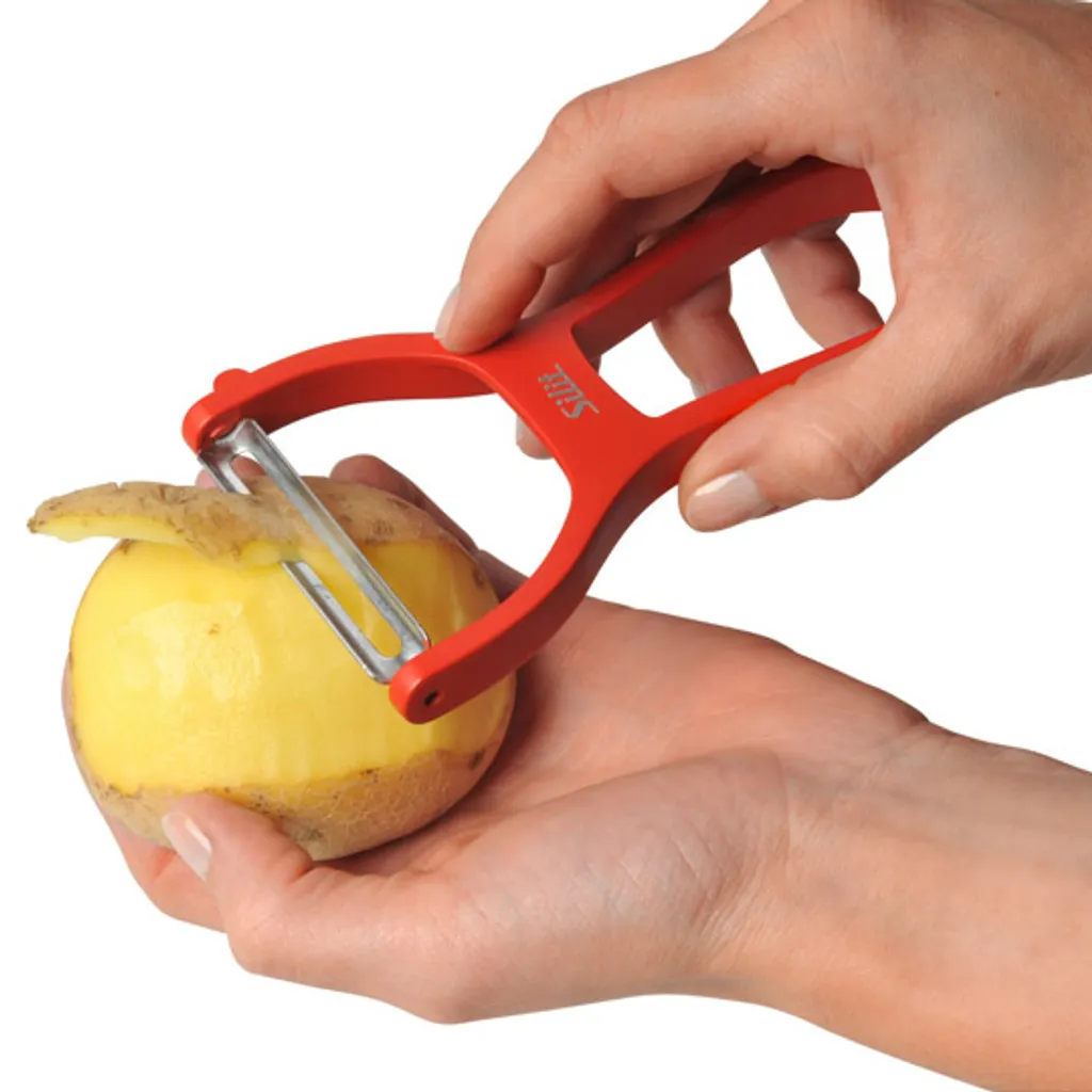 Silit 2in1 Gemüseschäler 14 Cm, Schäler Mit Julienne-Schneider, Edelstahl, Kunststoff, Spülmaschinengeeignet, Platzsparend 4 Silit 2in1 Gemüseschäler 14 Cm, Schäler Mit Julienne-Schneider, Edelstahl, Kunststoff, Spülmaschinengeeignet, Platzsparend – Bild 4