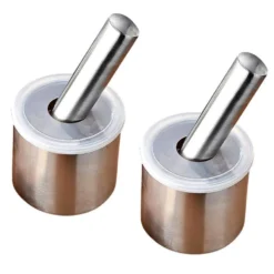2er Set BAYLI Edelstahl Mörser Mit Stößel & Deckel - Massiver Gewürzmörser Für Die Küche - Bruchfeste Kräutermühle - Gewürzmühle Für Kräuter Und Gewürze - Tabletten Zerkleiner - Tablettenmörser