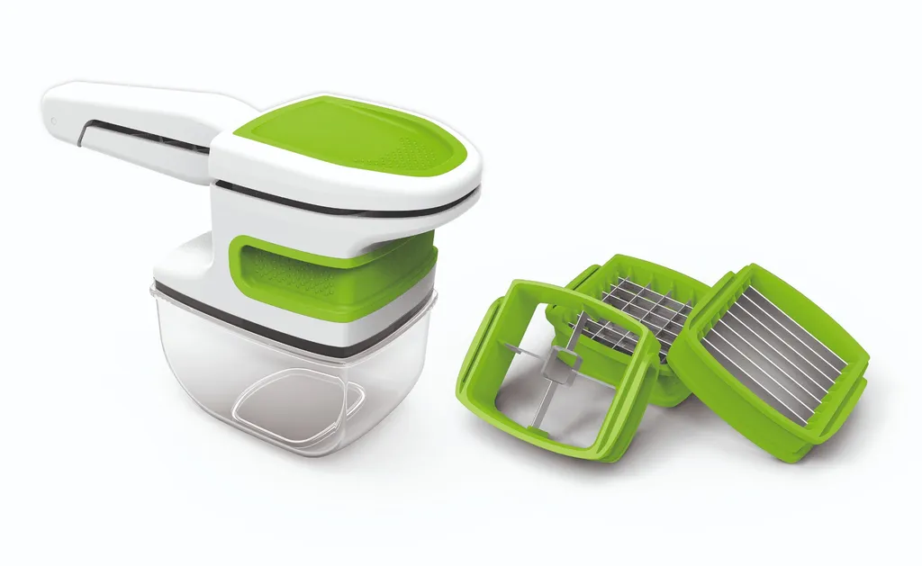 Gemüseschneider Multischneider Küchenreibe 4 Schneideinsätze Allesschneider 5in1 9 Gemüseschneider Multischneider Küchenreibe 4 Schneideinsätze Allesschneider 5in1 – Bild 9