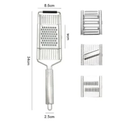 4-fach Gemüsehobel Mit 3 Zusätzlichen Einsätzen. V-Schneider, Julienneschneider Und Parmesanreibe. -Herd Gluck Verkäufe 1676c3ec98ab7c893945b72730aed992