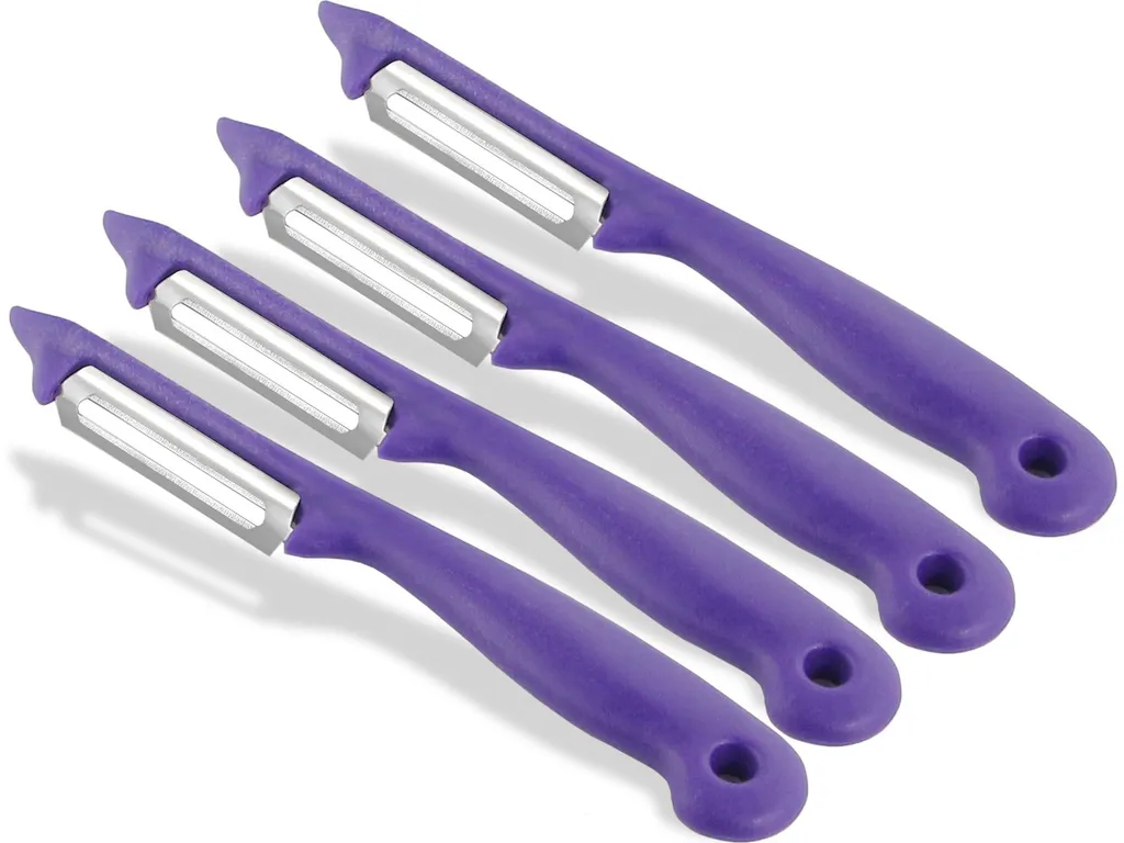 Sparschäler 4er Set Schäler Obst Gemüse Mit Rostfreier Scharfer Pendelklinge Universalschäler Für Rechts Und Linkshänder Allzweckschäler Zum Schälen Von Obst Gemüse Spülmaschinen Geeignet Lila 1 Sparschäler 4er Set Schäler Obst Gemüse Mit Rostfreier Scharfer Pendelklinge Universalschäler Für Rechts Und Linkshänder Allzweckschäler Zum Schälen Von Obst Gemüse Spülmaschinen Geeignet Lila