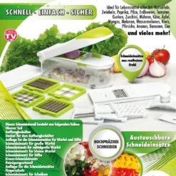 Dicer Express - Multifunktionales Gemüse- Und Obstschneider, 15 Teiliges Set Mit Fingerschutz, Alles-Schneider- Original Aus Der TV Werbung 19 Dicer Express - Multifunktionales Gemüse- Und Obstschneider, 15 Teiliges Set Mit Fingerschutz, Alles-Schneider- Original Aus Der TV Werbung -Herd Gluck Verkäufe 1ad74a94211b20fa898a89089d1a7882