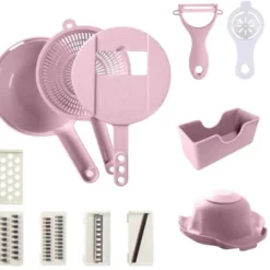 9 In 1 Multifunktionaler Gemüseschneider Gemüsereiben Allesschneider Obsthobel Reibe Zerkleinerer Zwiebelschneider Eierteiler,Rosa 11 9 In 1 Multifunktionaler Gemüseschneider Gemüsereiben Allesschneider Obsthobel Reibe Zerkleinerer Zwiebelschneider Eierteiler,Rosa -Herd Gluck Verkäufe 1f21f912740d3067aef6bb1fc336f59b 1