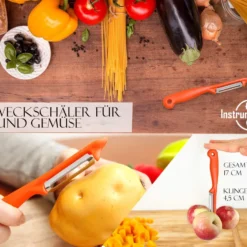 Sparschäler 2er Set Schäler Obst Gemüse Mit Rostfreier Scharfer Pendelklinge Universalschäler Für Rechts Und Linkshänder Allzweckschäler Zum Schälen Von Obst Gemüse Spülmaschinen Geeignet Orange -Herd Gluck Verkäufe 21461366be16ea04983d4cbea2c77d75