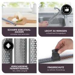 Zester Reibe Hobel Edelstahl Käse Zitrone Muskat Schokolade Knoblauch 2er Set -Herd Gluck Verkäufe 2215db67d5cea549ec98e5406537cbac