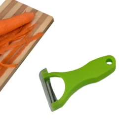Sparschäler Für Obst Und Gemüse | Gemüseschäler Farbe - Grün | Obstschäler Mit Edelstahl Klinge | Universalschäler - Kartoffelschäler 13,4cm X 6,8cm