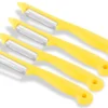 Sparschäler 4er Set Schäler Obst Gemüse Mit Rostfreier Scharfer Pendelklinge Universalschäler Für Rechts Und Linkshänder Allzweckschäler Zum Schälen Von Obst Gemüse Spülmaschinen Geeignet Gelb
