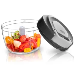 Schlosserei Bayerwald Multizerkleinerer Manuell - Gemüsehobel Edelstahl Mit Seilzug Griff - Zerkleinerer Mit Salatschüssel Mit Deckel - Zwiebelschneider ⌀13,5 Grau -Herd Gluck Verkäufe 27e2a775f8123118f76fc8ca1a030df9