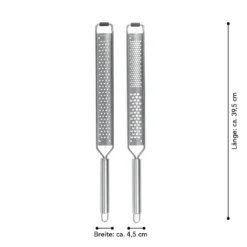 Zester Reibe Hobel Edelstahl Käse Zitrone Muskat Schokolade Knoblauch 2er Set -Herd Gluck Verkäufe 292e4d6e6b44757143fcbfb89812b86f