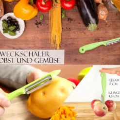 Sparschäler 2er Set Schäler Obst Gemüse Mit Rostfreier Scharfer Pendelklinge Universalschäler Für Rechts Und Linkshänder Allzweckschäler Zum Schälen Von Obst Gemüse Spülmaschinen Geeignet Grün -Herd Gluck Verkäufe 2a496f9bfea04029bb0343af3e31ab38 1