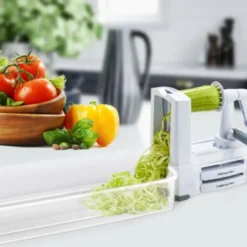 Spiralschneider Deluxe Kartoffelschneider Gemüseschneider Gemüse Zwiebel Kartoffel Schäler Zerkleinerer 5 Klingen Mit Behälter -Herd Gluck Verkäufe 2a8671f579bd27cd511920bfc14ebe2c