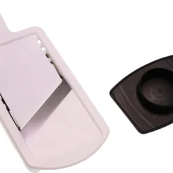 Fackelmann Dick-/Dünnschneider Mit Restehalter, Gemüseschneider Mit Zweiseitiger Edelstahl-Klinge, Hochwertiger Gemüsehobel (Farbe: Weiß/Schwarz), Menge: 1 Stück -Herd Gluck Verkäufe 2fb7da2494c107c0f6a057f63b9bd1f4