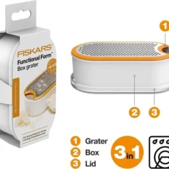 Fiskars FF Handreibe Mit Behälter, 1019530 -Herd Gluck Verkäufe 34c815cbe42c1d28f12d18f88aae743e