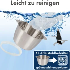 ProfiCook® Zerkleinerer Küche Elektrisch Inkl. Ice Crush-Funktion, Gemüseschneider Mit 1,7L Edelstahlbehälter, Elektrisch Mit Kombimesser Für 2- Oder 4-Klingenbetrieb- PC-MZ 1227 -Herd Gluck Verkäufe 40c4c7fcdd2e37f1d253cd546a257711