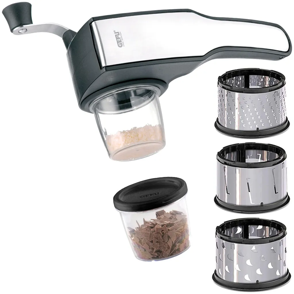 Gefu Trommelreibe Pecorino Laser Cut Mit 3 Trommeleinsätzen Käsereibe 18 Gefu Trommelreibe Pecorino Laser Cut Mit 3 Trommeleinsätzen Käsereibe – Bild 18