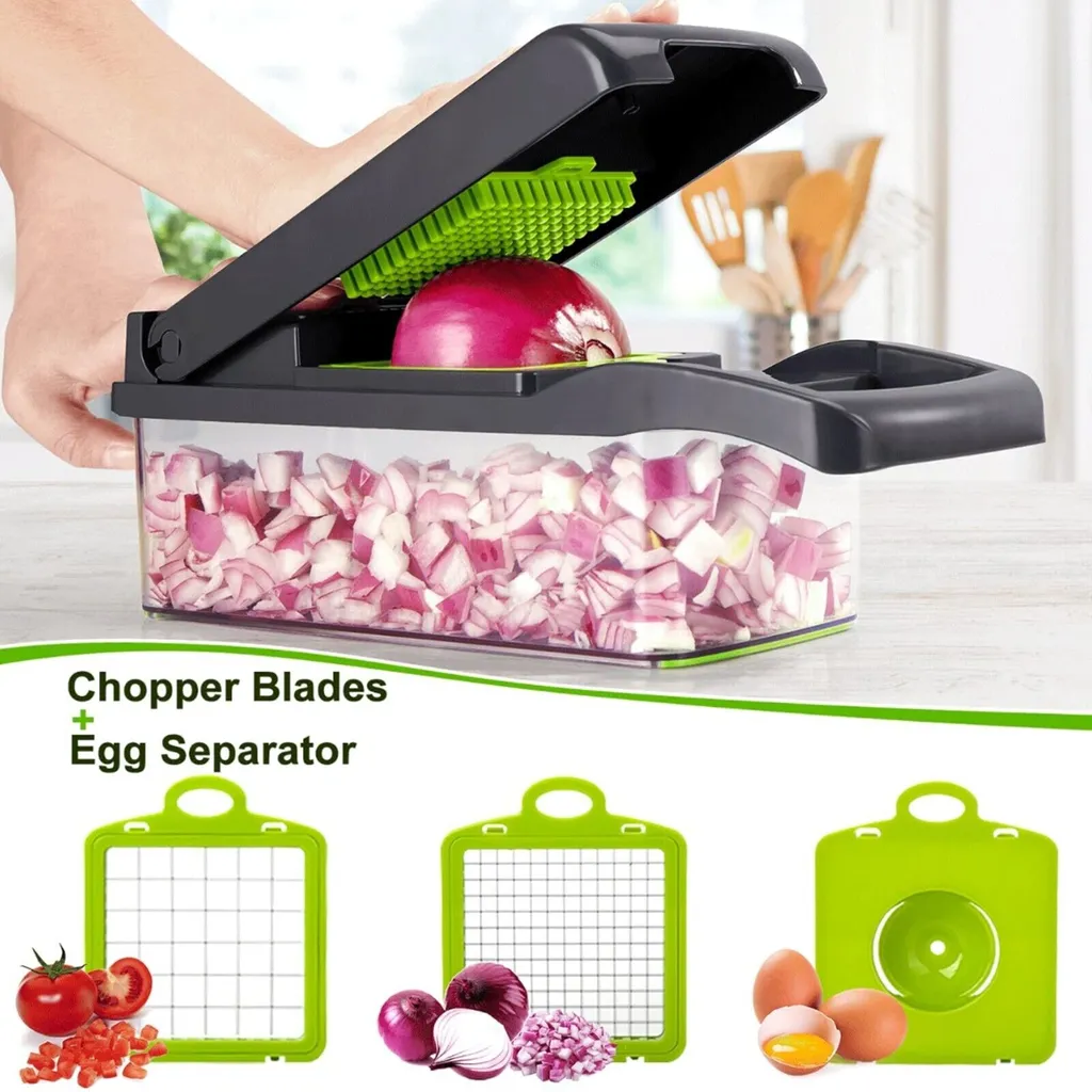 TELANKS 15 In 1 Gemüseschneider, Gemüsehobel Edelstahl Küchegeräte 2 TELANKS 15 In 1 Gemüseschneider, Gemüsehobel Edelstahl Küchegeräte – Bild 2
