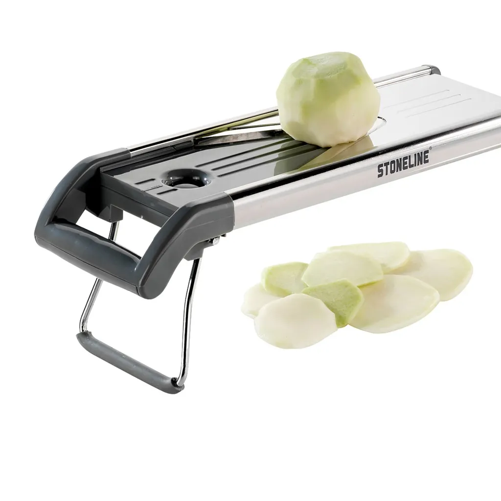 Stoneline Edelstahl Gemüsehobel Mit 5 Schneideinsätzen 10 Stoneline Edelstahl Gemüsehobel Mit 5 Schneideinsätzen – Bild 10