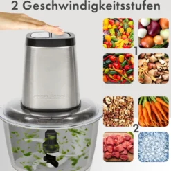 ProfiCook® Zerkleinerer Küche Elektrisch Inkl. Ice Crush-Funktion, Gemüseschneider Mit 1,7L Edelstahlbehälter, Elektrisch Mit Kombimesser Für 2- Oder 4-Klingenbetrieb- PC-MZ 1227 -Herd Gluck Verkäufe 5bf90fea6df2ea732d1e5418670b3ab0
