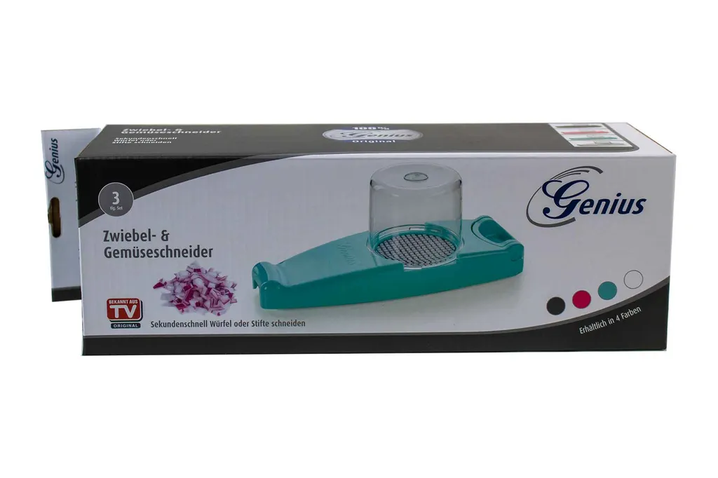 Genius Mint Groß Zwiebelschneider Gemüseschneider Zerkleinerer Nicer Dicer 33107 4 Genius Mint Groß Zwiebelschneider Gemüseschneider Zerkleinerer Nicer Dicer 33107 – Bild 4