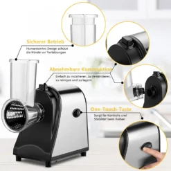 5 In 1 Elektrischer Gemüsehobel, 250W Automatische Gemüsereibe Mit 5 Kegel-Klingen, Edelstahl Gemüseschneider, Multifunktionsreibe Gemüse Raspel Für Obst Gemüse -Herd Gluck Verkäufe 7111829109c2c8085c3ff4e02d9d2ad1