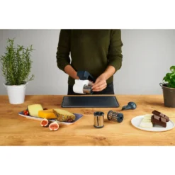 Fackelmann Trommelreibe Easyprepare, Hochwertige Küchenreibe Mit 3 Verschiedenen Einsätzen Für Scheiben, Feine Und Grobe Raspel, Ergonomischer Griff (Farbe: Weiß / Blau-Grau), 1x 4 Teile -Herd Gluck Verkäufe 776a4f35a84fee9f39342bfb052edeac