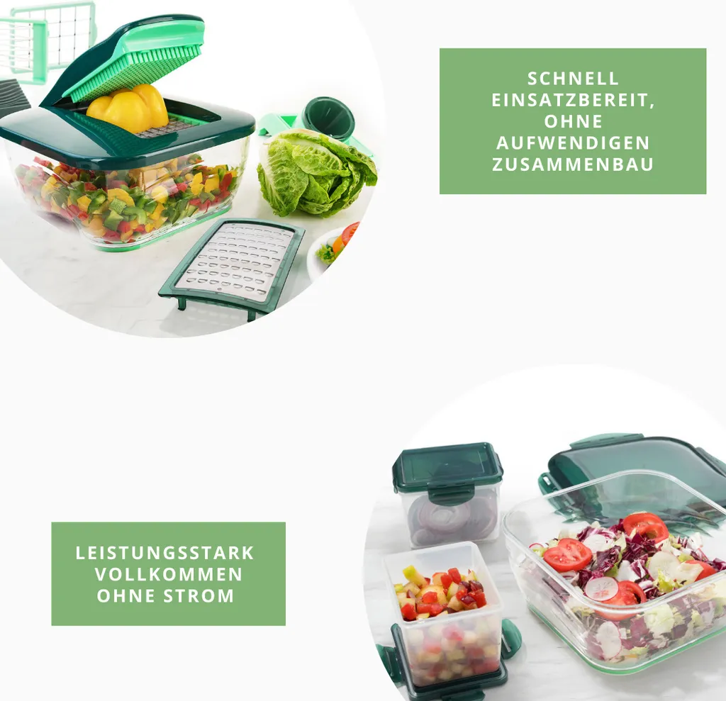 Genius Nicer Dicer Chef (15 Teile) Obst & Gemüseschneider Allesschneider Julietti-Schneider Multi-Schneider; A27060 4 Genius Nicer Dicer Chef (15 Teile) Obst & Gemüseschneider Allesschneider Julietti-Schneider Multi-Schneider; A27060 – Bild 4