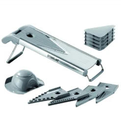 Stoneline Edelstahl Gemüsehobel Mit 5 Schneideinsätzen