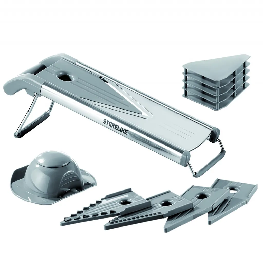 Stoneline Edelstahl Gemüsehobel Mit 5 Schneideinsätzen 1 Stoneline Edelstahl Gemüsehobel Mit 5 Schneideinsätzen