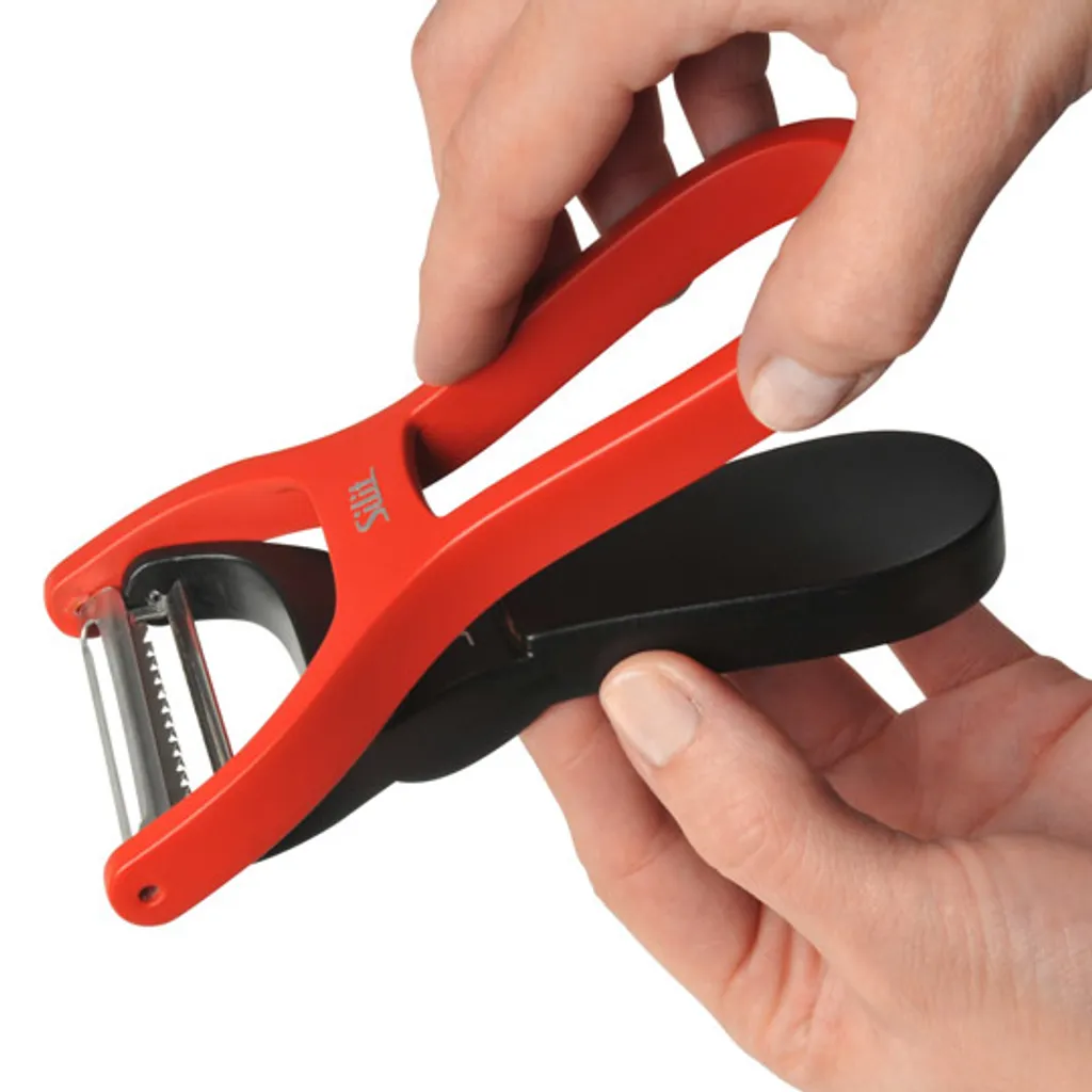 Silit 2in1 Gemüseschäler 14 Cm, Schäler Mit Julienne-Schneider, Edelstahl, Kunststoff, Spülmaschinengeeignet, Platzsparend 6 Silit 2in1 Gemüseschäler 14 Cm, Schäler Mit Julienne-Schneider, Edelstahl, Kunststoff, Spülmaschinengeeignet, Platzsparend – Bild 6