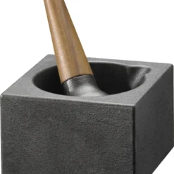 MÖRSER Mit Stößel Gusseisen Gewürzmörser Zerkleinerer Reibe Schwarz SKEPPSHULT