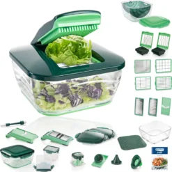 Genius Nicer Dicer Chef 37-tlg Set Gemüseschneider Inkl. 3 In 1 Siebschüssel; A81893