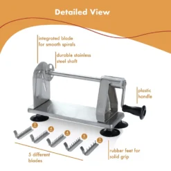 5-Klingen-Edelstahl-Gemüseschneider – Zucchini & Zwiebeln Schneiden 9 5-Klingen-Edelstahl-Gemüseschneider – Zucchini & Zwiebeln Schneiden -Herd Gluck Verkäufe 8ef6507a8ed7460fb72b9a9ad71e03e6