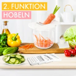 RIGUTTO® Premium Zwiebelschneider Mit Seilzug [Mehr Als 7 Funktionen] Verbessertes Konzept I Zerkleinerer & Zwiebelhacker Manuell I 900ml… -Herd Gluck Verkäufe 9c3d2c3add665d290e459ede99a2dc72