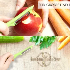 Sparschäler 2er Set Schäler Obst Gemüse Mit Rostfreier Scharfer Pendelklinge Universalschäler Für Rechts Und Linkshänder Allzweckschäler Zum Schälen Von Obst Gemüse Spülmaschinen Geeignet Grün -Herd Gluck Verkäufe 9e39b03a008a513d59789fd3468cc486 1