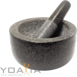 Stein Mörser Mit Stößel [ Ø 15.5 Cm / Höhe 8 Cm ] Gewürzmörser / Steinmörser