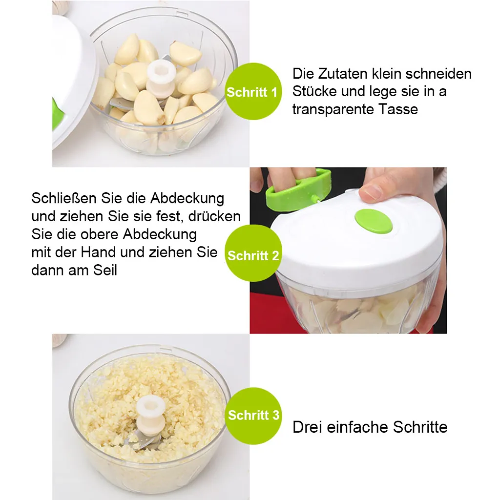 Zerkleinerer Universalzerkleinerer Zwiebelschneider Multizerkleinerer Gemüsehobel Seilzug 9 Zerkleinerer Universalzerkleinerer Zwiebelschneider Multizerkleinerer Gemüsehobel Seilzug – Bild 9