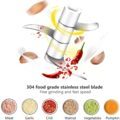 Elektrischer Knoblauchhacker Mini, Knoblauchstampfer, Küchenmaschine Klein Mit Knoblauchschäler Und Löffel (250 Ml/grün),Weiß,250ml -Herd Gluck Verkäufe a4d0384ac3efcf749e0782f488d0ea70 1