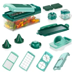 Genius Nicer Dicer Fusion Smart (16tlg) Inkl. Spiralschneider Küchengerät Allesschneider Gemüseschneider In Grün; A33811