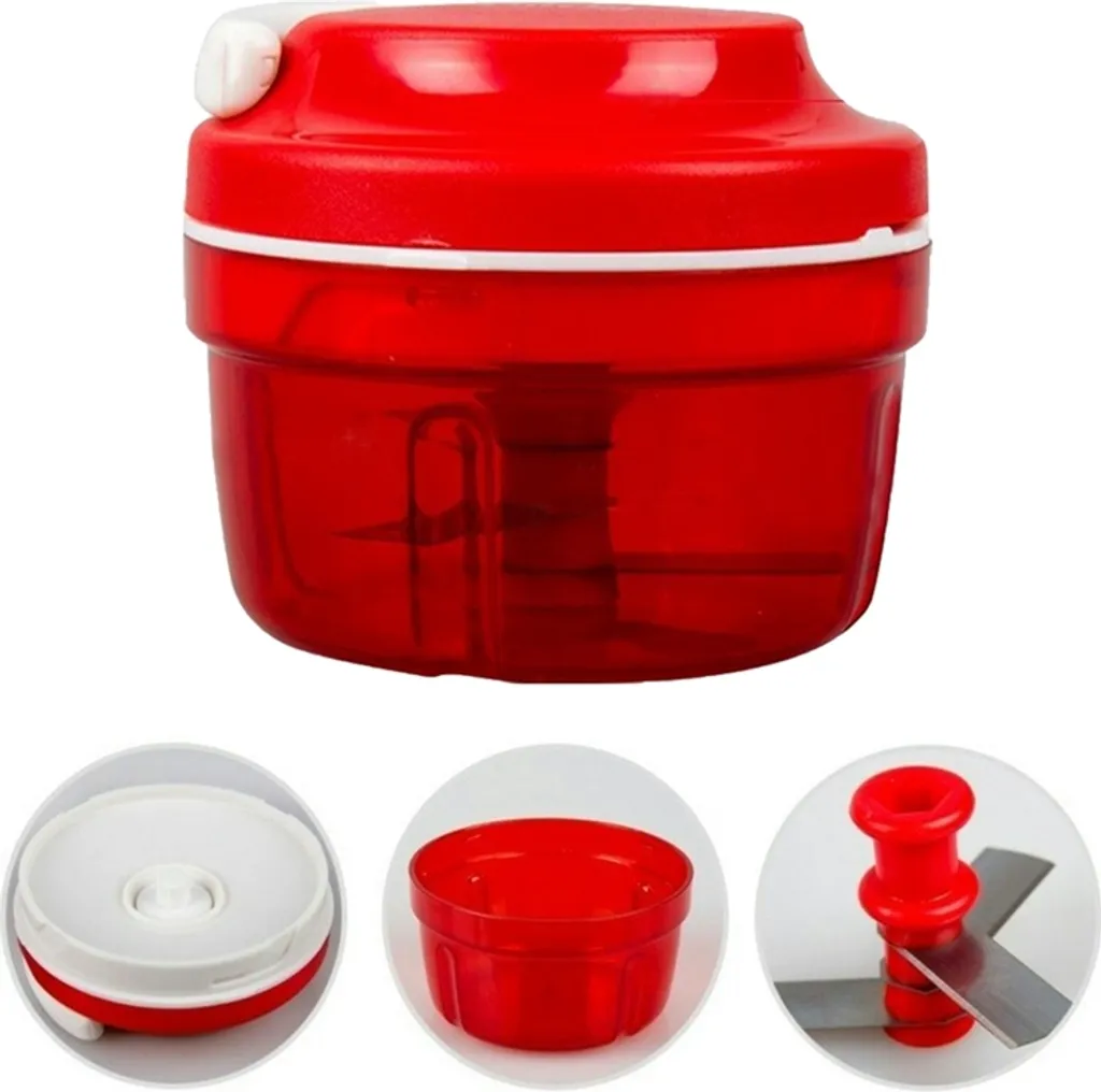 Zerkleinerer Gemüseschneider Universal Obst Fleisch Zwiebelschneider Zwiebeln Manuelle Gemüseschneider Rot 2 Zerkleinerer Gemüseschneider Universal Obst Fleisch Zwiebelschneider Zwiebeln Manuelle Gemüseschneider Rot – Bild 2