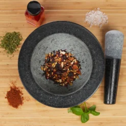 Relaxdays Runder Mörser Mit Stößel Aus Granit -Herd Gluck Verkäufe b959aec2d213abc39e46da264c177881