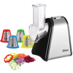 Zilan Elektrische Reibe | Elektrischer Gemüsehobel | Spiralschneider | Gemüseschneider | 200 Watt | 4 Aufsätze | -Herd Gluck Verkäufe bbe683f6f418b0c101327ac66b230684