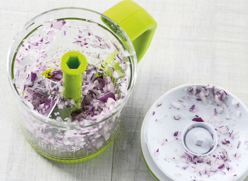 Genius Twist N Joy Set 3-tlg. Grün Zerkleinerer Zwiebelhacker Gemüseschneider; A29148 4 Genius Twist N Joy Set 3-tlg. Grün Zerkleinerer Zwiebelhacker Gemüseschneider; A29148 – Bild 4