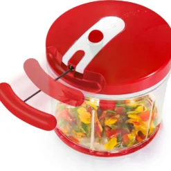 Genius Nicer Dicer Twist Universalzerkleinerer 9-tlg Rot - Gemüseschneider Manuell Mit Seilzug, Salatschleuder & Sieb 1000ml; A29188 -Herd Gluck Verkäufe c538313bfe60d8c916f5f98121eaf018