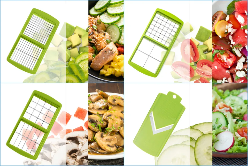 Genius Nicer Dicer Smart (10 Teile) Gemüseschneider Zum Hobeln, Schneiden, Schälen, Würfeln & Schneiden; A33934 3 Genius Nicer Dicer Smart (10 Teile) Gemüseschneider Zum Hobeln, Schneiden, Schälen, Würfeln & Schneiden; A33934 – Bild 3