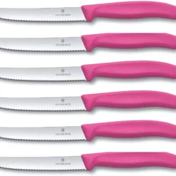 Victorinox Tomaten-und Tafelmes, Kunststoff, Pink, 6X