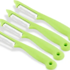 Sparschäler 4er Set Schäler Obst Gemüse Mit Rostfreier Scharfer Pendelklinge Universalschäler Für Rechts Und Linkshänder Allzweckschäler Zum Schälen Von Obst Gemüse Spülmaschinen Geeignet Grün