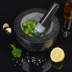Relaxdays Runder Mörser Mit Stößel Aus Granit -Herd Gluck Verkäufe d36485d69e592fe141cd351dedca0518